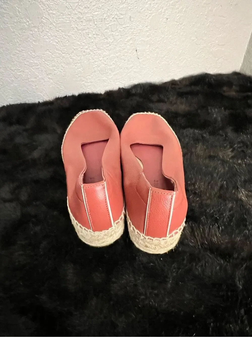 Everlane The Espadrille Sz 8 Leather Low Wedge Flats Burnt Sienna Slip-On Shoes